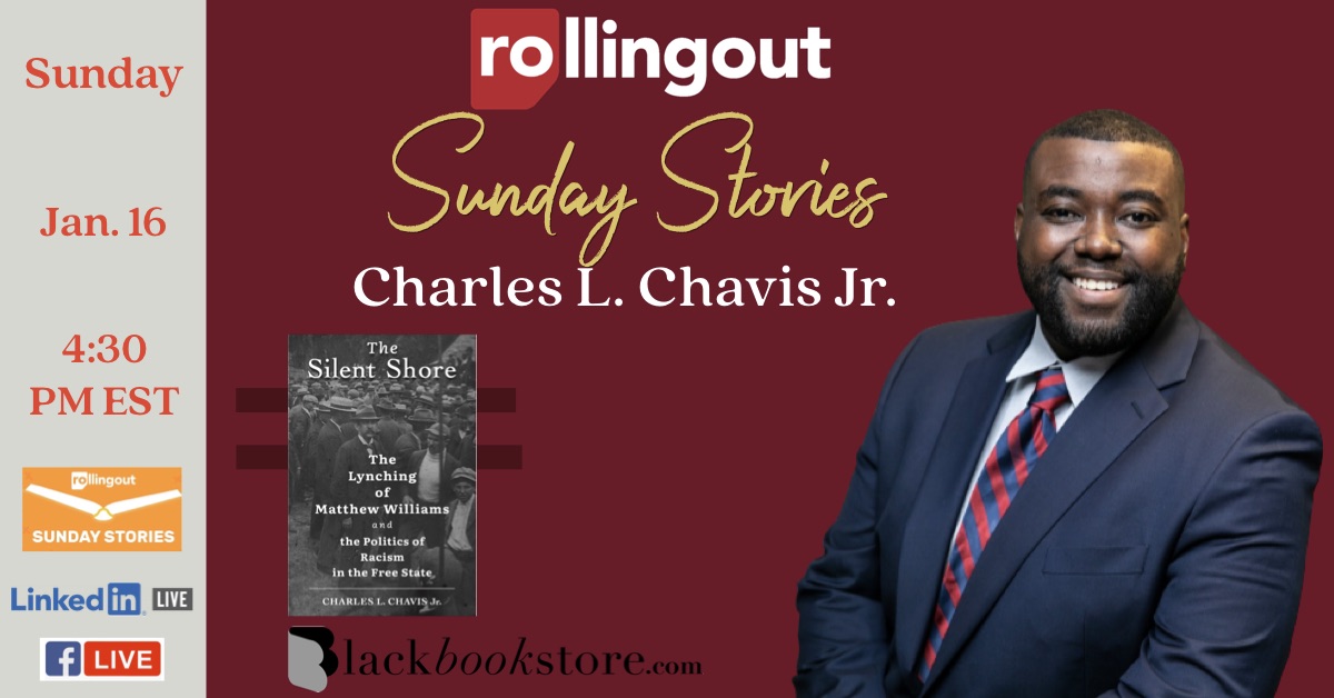 a cover image for rollingout Sunday Stories, with a photo of Dr. Charles Chavis, smiling